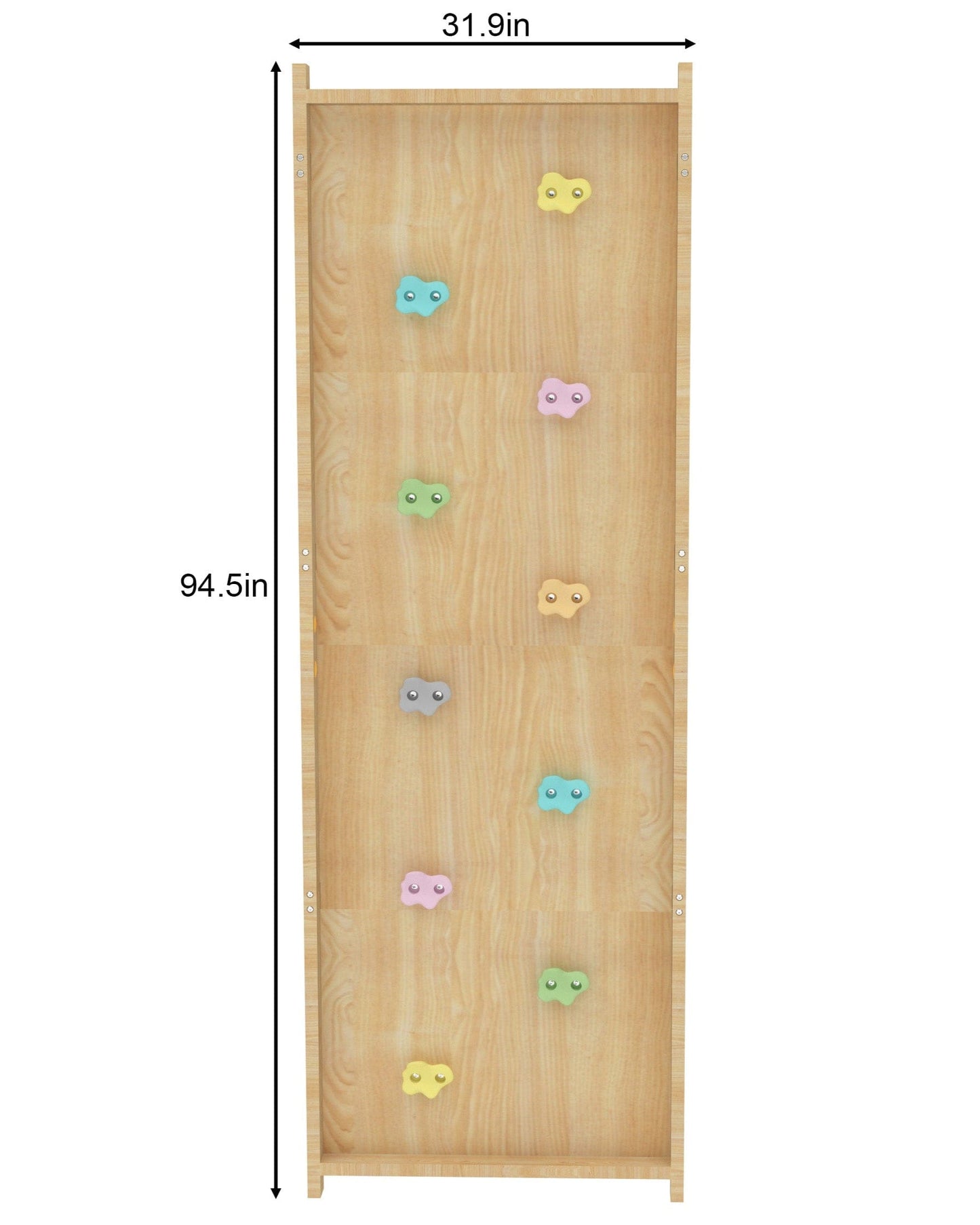 Avenlur.com Indoor Avenlur Walnut Modular Rock Wall Panel – Montessori Indoor Climbing Wall Add-On for Kids & Toddlers
