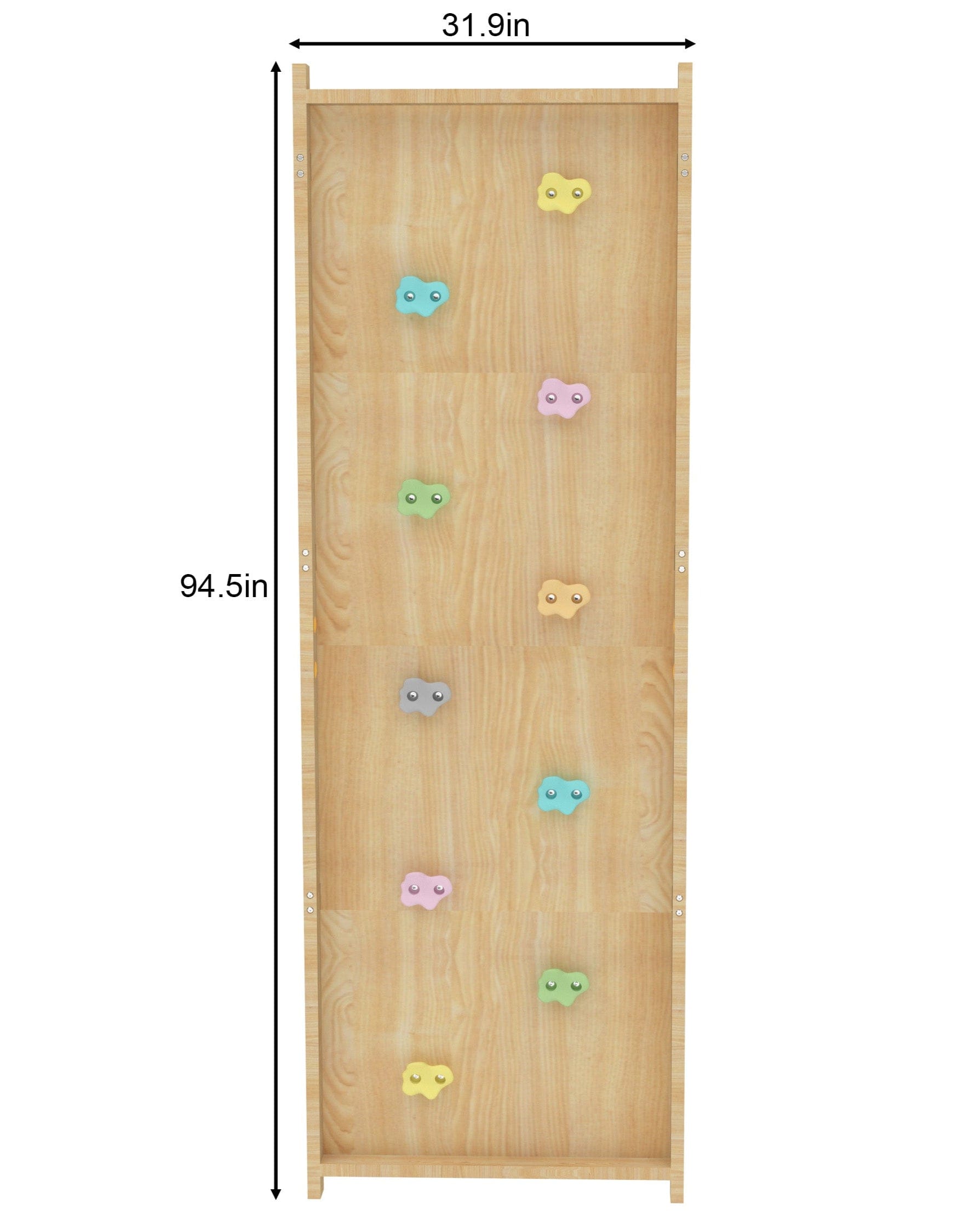 Avenlur.com Indoor Avenlur Walnut Modular Rock Wall Panel – Montessori Indoor Climbing Wall Add-On for Kids & Toddlers