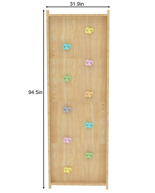 Avenlur.com Indoor Avenlur Walnut Modular Rock Wall Panel – Montessori Indoor Climbing Wall Add-On for Kids & Toddlers