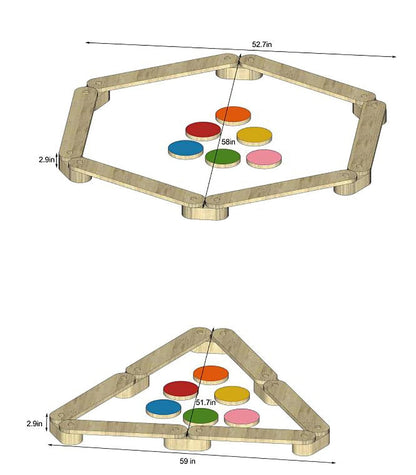 Avenlur.com Indoor Majesty - Balance Beam Stepping Stones
