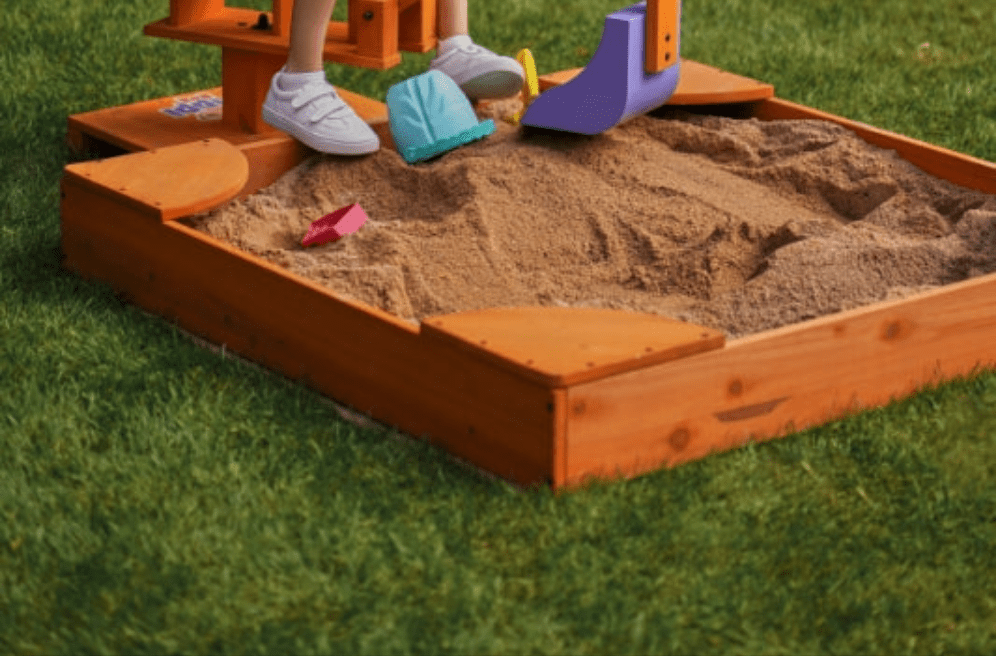Avenlur Wooden Sandbox – Durable Outdoor Play Area, Perfect for Excavator - Grit Grind Strength