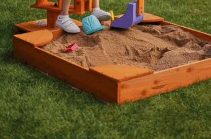 Avenlur Wooden Sandbox – Durable Outdoor Play Area, Perfect for Excavator - Grit Grind Strength