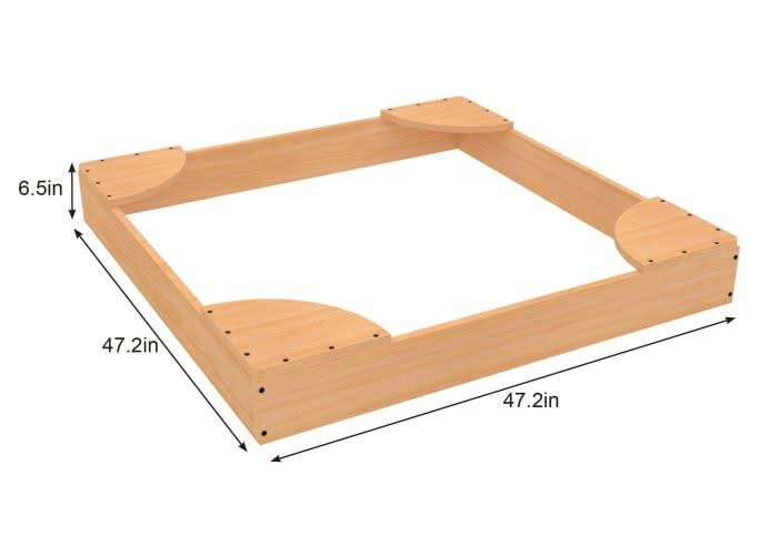 Avenlur Wooden Sandbox – Durable Outdoor Play Area, Perfect for Excavator - Grit Grind Strength