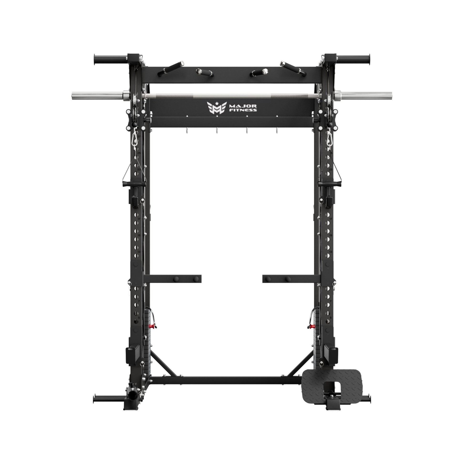 B52 Pro Smith Machine Home Gym with Power Rack, Cable Crossover, Dual Pulley System, Landmine, & Multi - Grip Pull - Up Bar - Grit Grind Strength