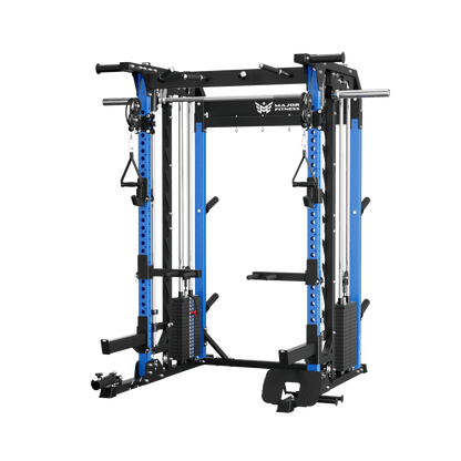 B52 Pro Smith Machine Home Gym with Power Rack, Cable Crossover, Dual Pulley System, Landmine, & Multi - Grip Pull - Up Bar - Grit Grind Strength