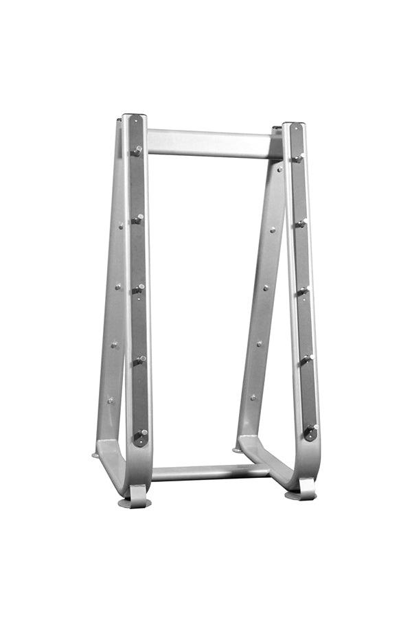 Barbell Rack - Elite Series - Silver - Muscle D Fitness - 10 Bar Fitness Storage - Grit Grind Strength