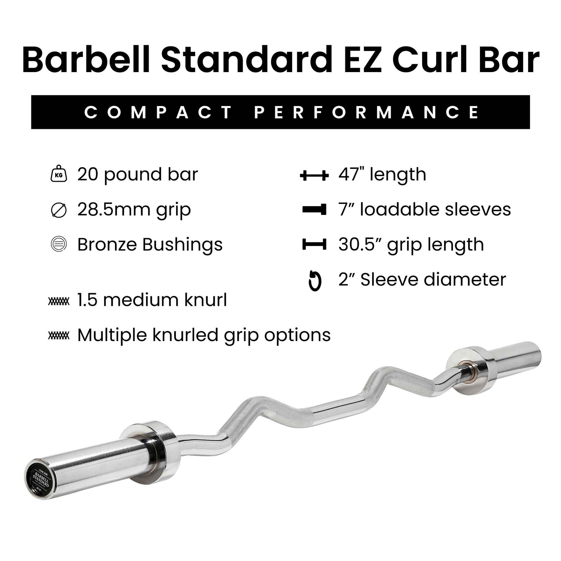 Barbell Standard Set EZ Curl Bar Weight Sets