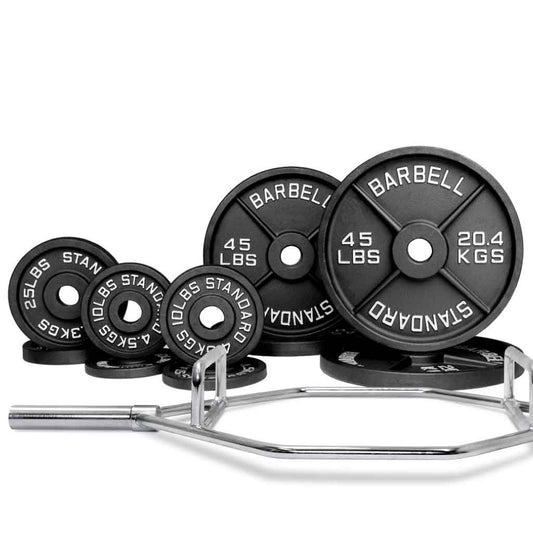 Barbell Standard Set Trap Bar + 270lbs Hex Bar Weight Sets