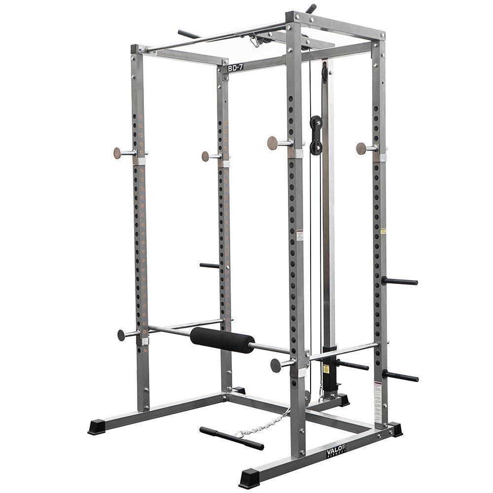 Compact 2x2 Power Rack w/ Lat Pull Station - Grit Grind Strength