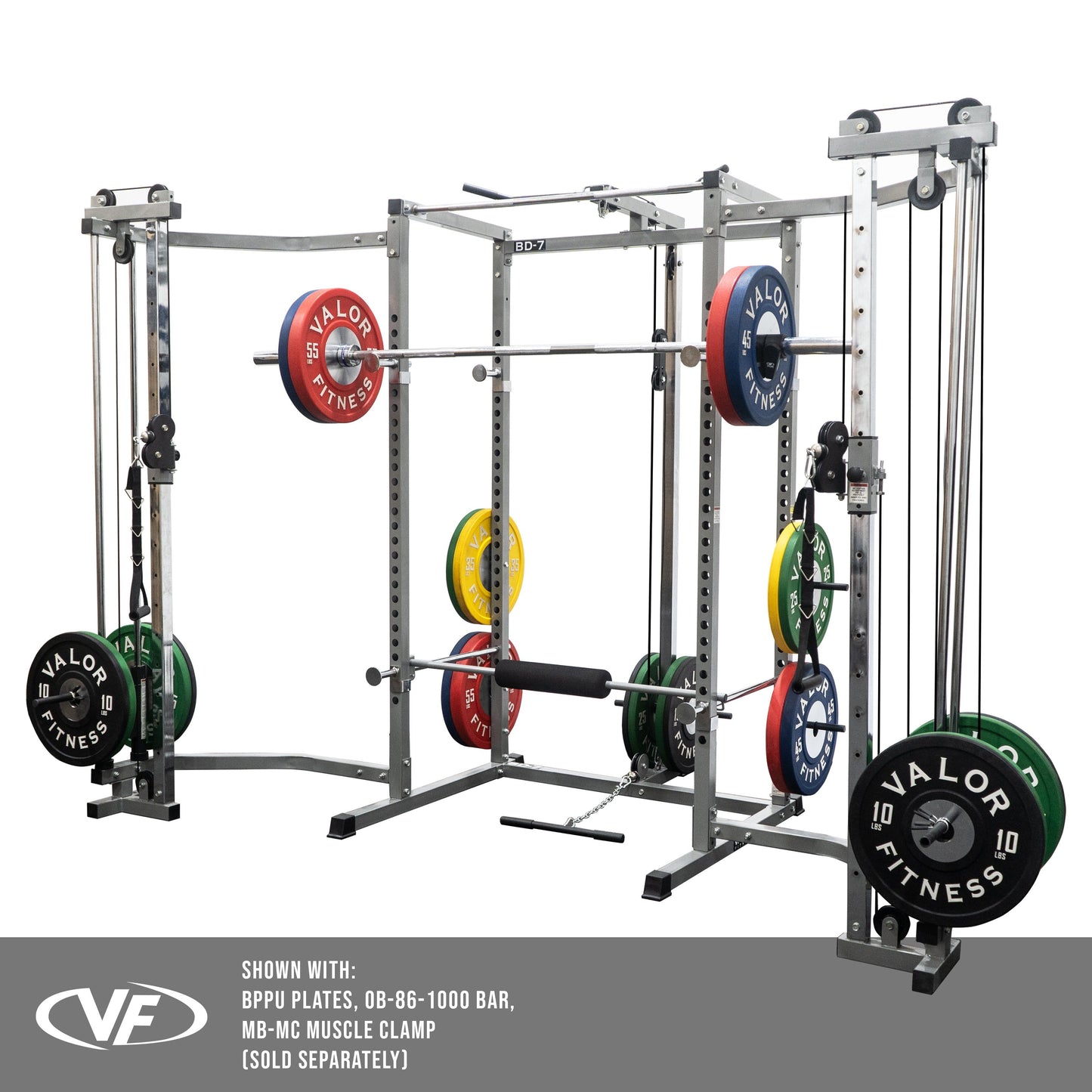 Compact 2x2 Power Rack w/ Lat Pull Station - Grit Grind Strength
