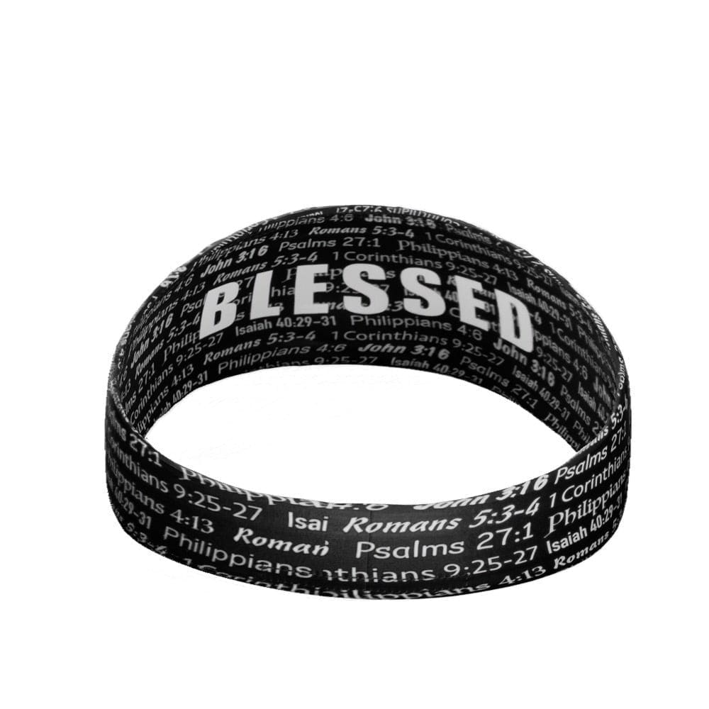 Black BLESSED Headband - Grit Grind Strength