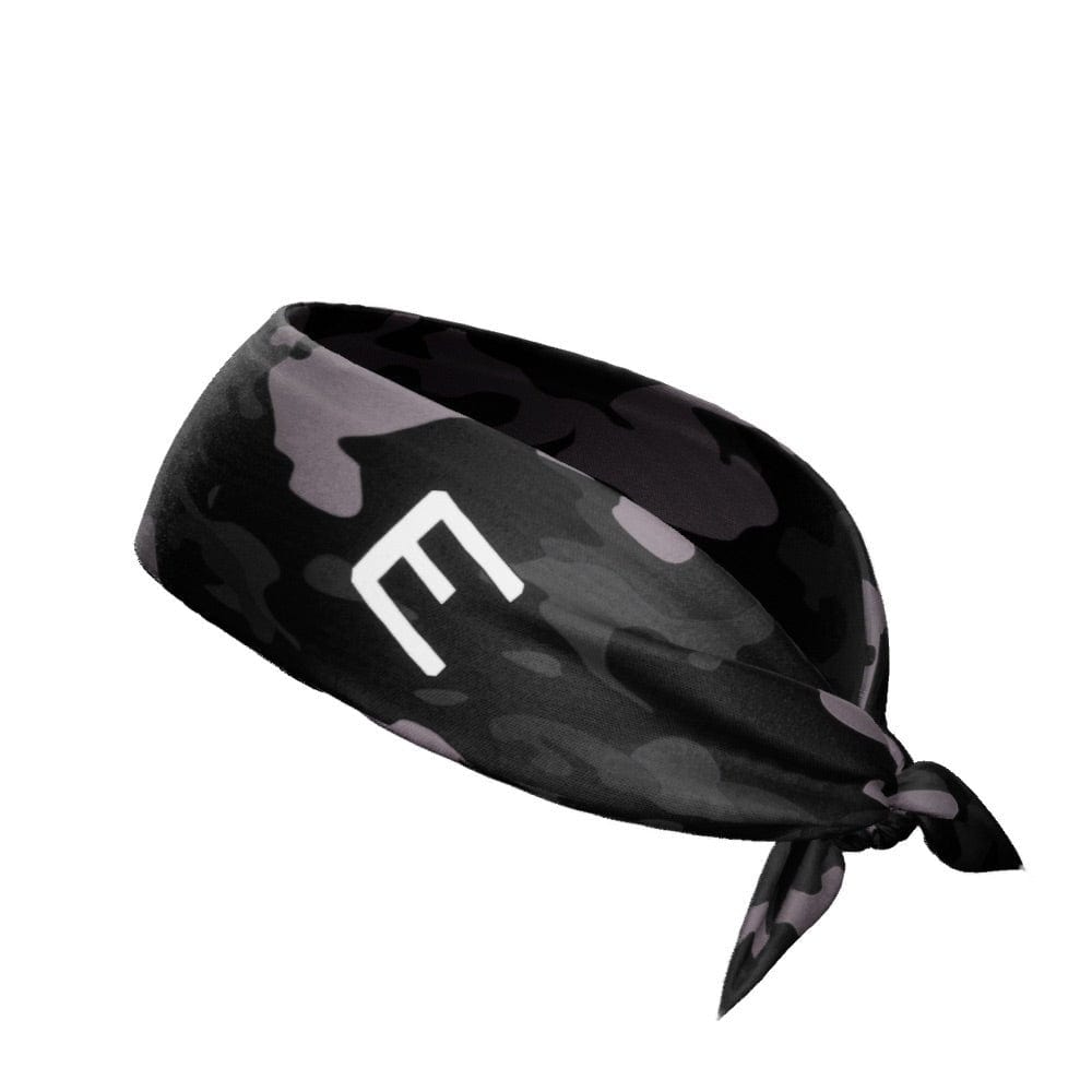 Blackout Camo Tie Headband - Grit Grind Strength