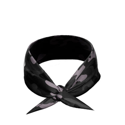 Blackout Camo Tie Headband - Grit Grind Strength