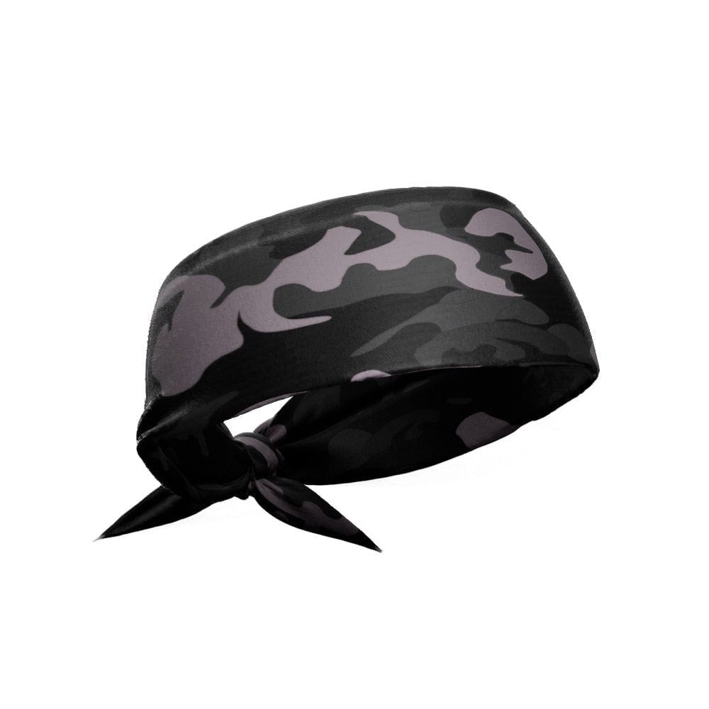 Blackout Camo Tie Headband - Grit Grind Strength
