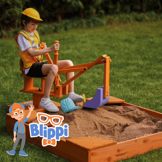 Blippi Excavator Ride - On Toy – Interactive Construction Fun for Kids - Grit Grind Strength