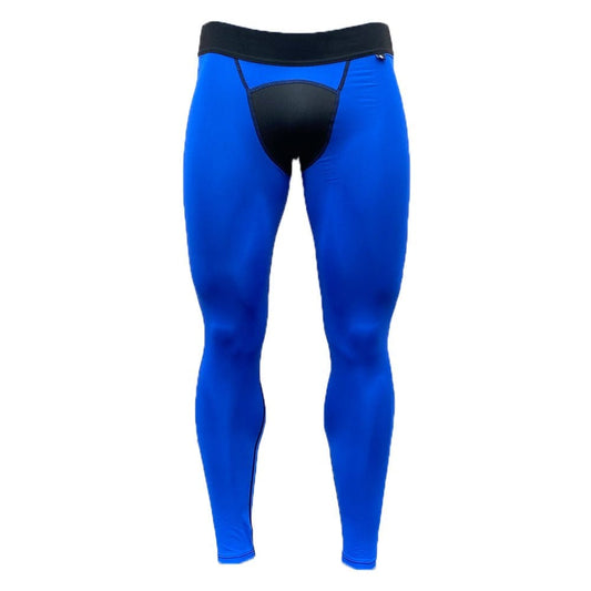 Blue Compression Tights - Grit Grind Strength