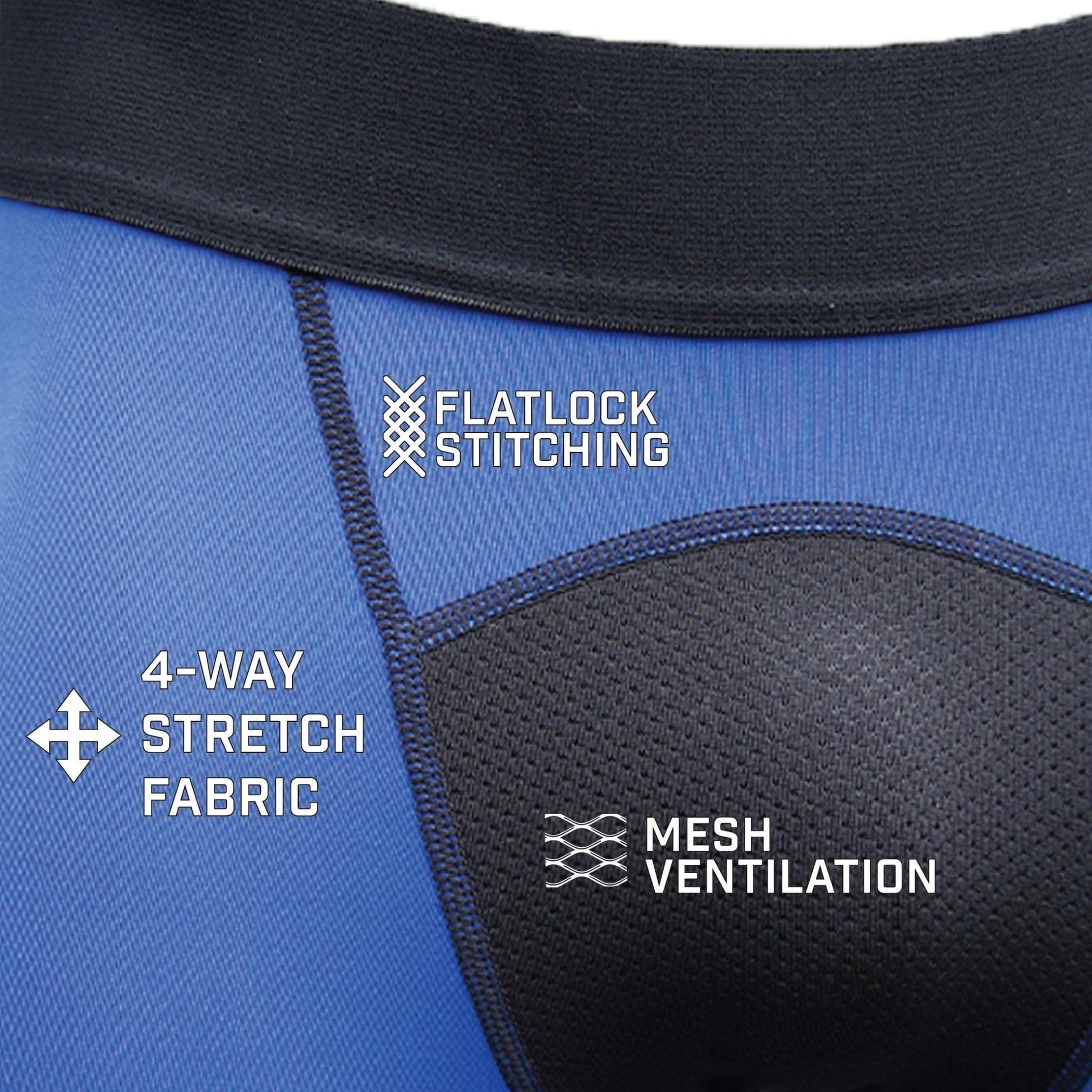 Blue Compression Tights - Grit Grind Strength