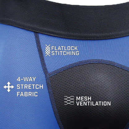 Blue Compression Tights - Grit Grind Strength