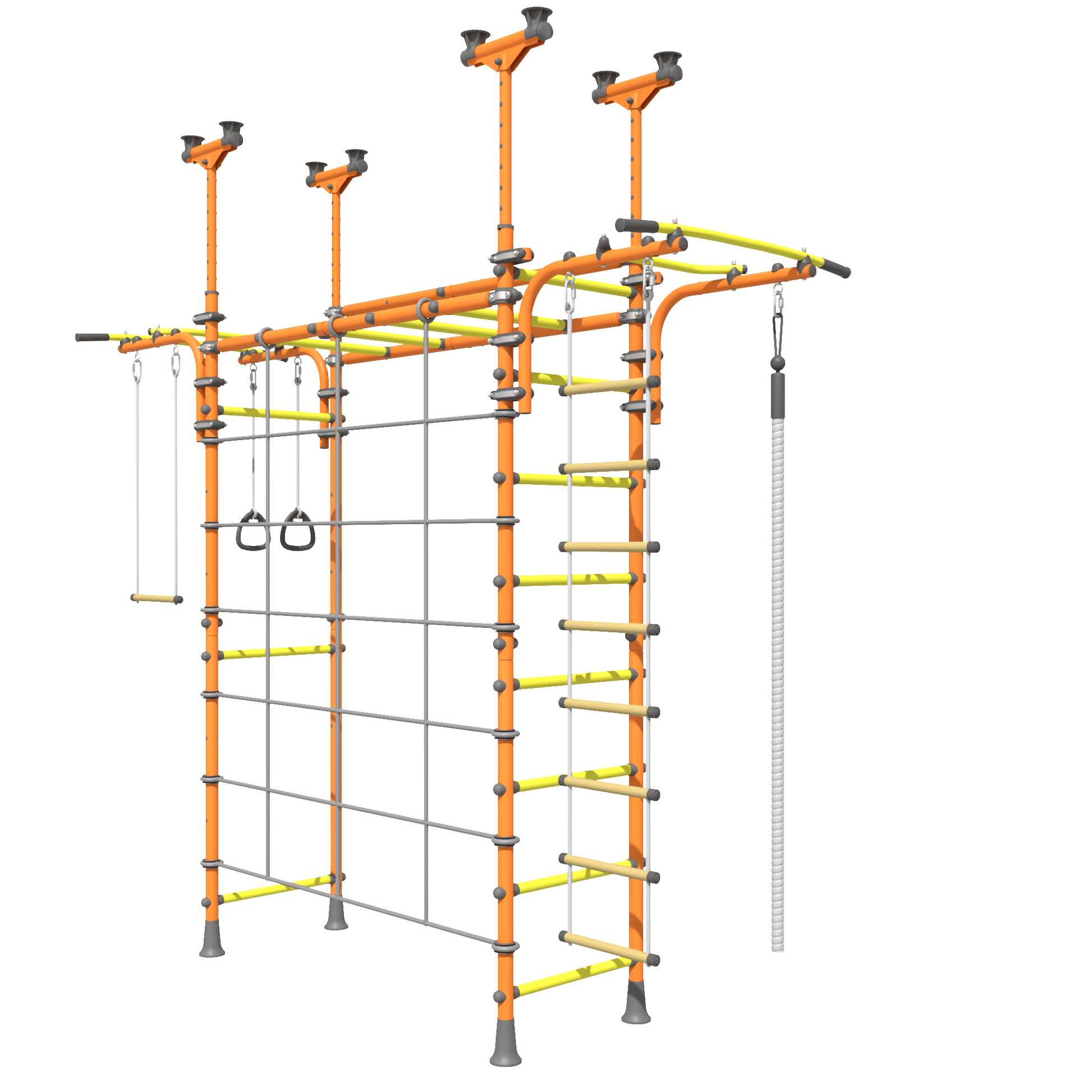 Brainrich Kids Play Gym Orange / Tall: 9'4"-10'6" Spider V3
