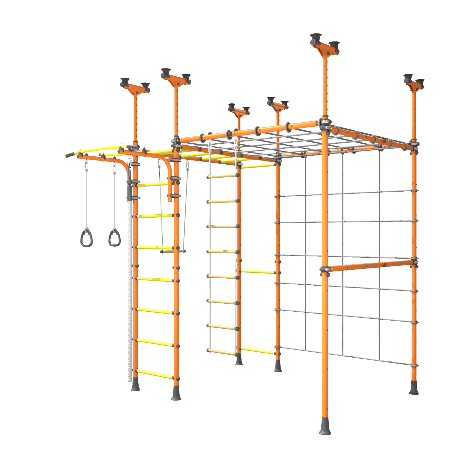 Brainrich Kids Play Gym Orange / Tall: 9ft 4in - 10ft 6in Spider Max V3