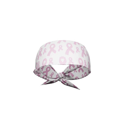 Breast Cancer Ribbons Tie Headband - Grit Grind Strength