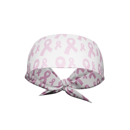Breast Cancer Ribbons Tie Headband - Grit Grind Strength
