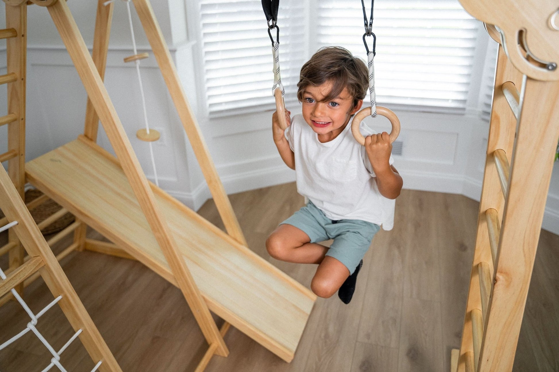 Chestnut - 8 - in - 1 Jungle Gym for Toddlers - Grit Grind Strength