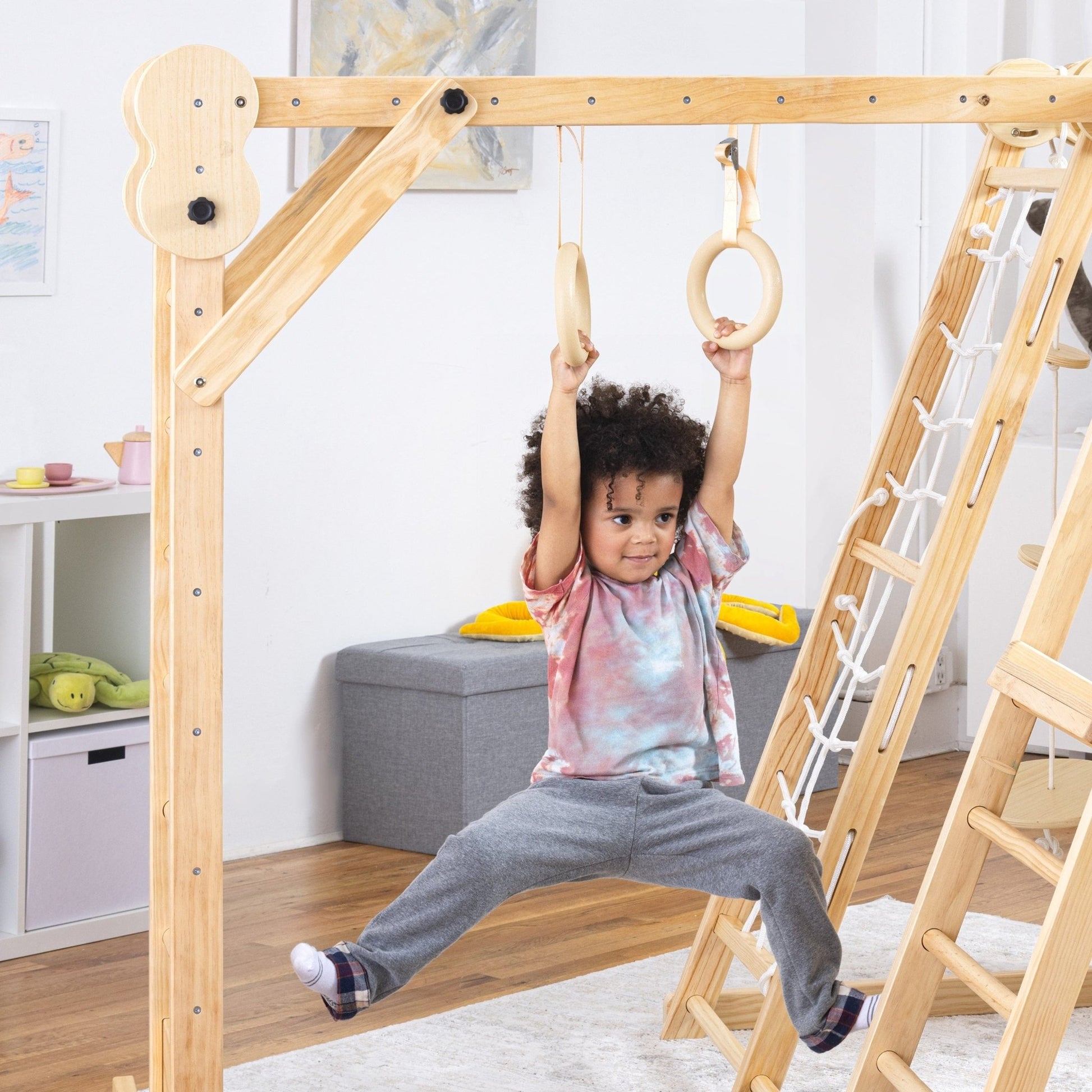 Chestnut - 8 - in - 1 Jungle Gym for Toddlers - Grit Grind Strength