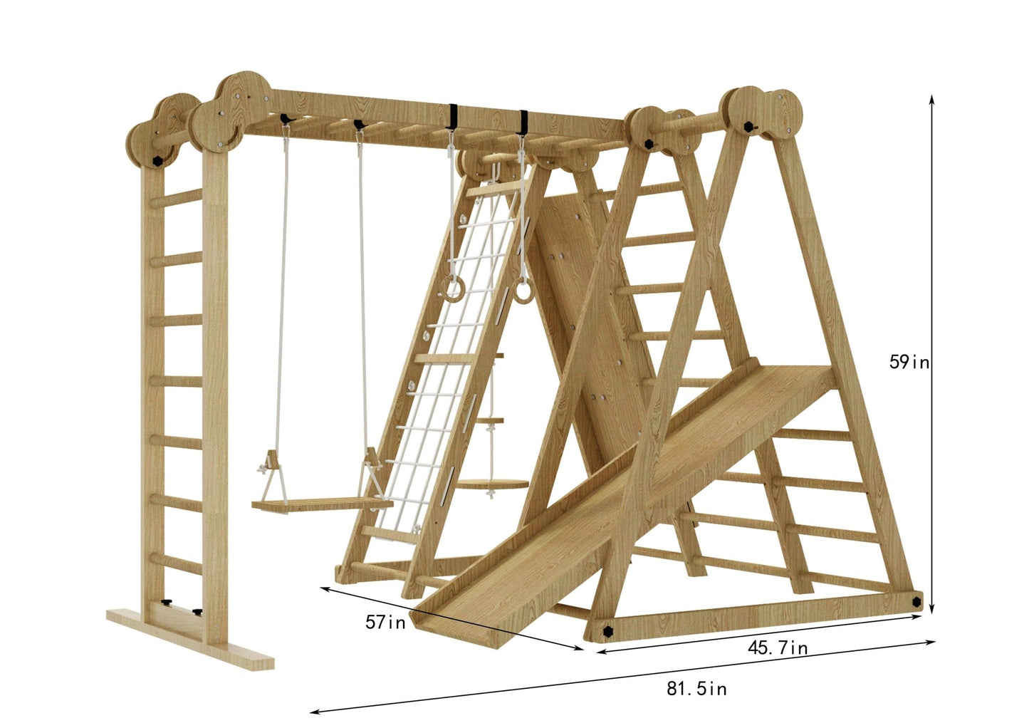 Chestnut - 8 - in - 1 Jungle Gym for Toddlers - Grit Grind Strength