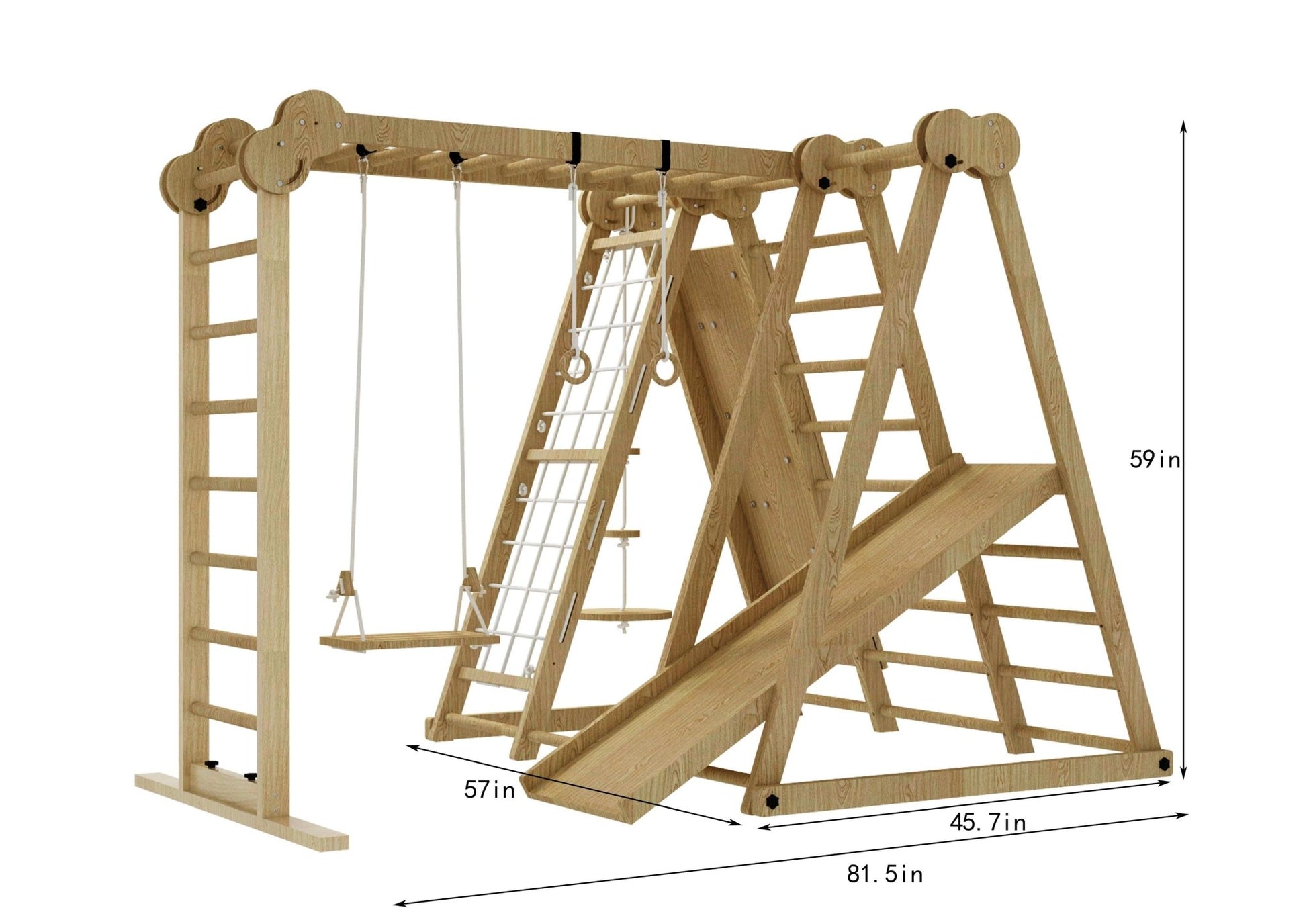 Chestnut - 8 - in - 1 Jungle Gym for Toddlers - Grit Grind Strength