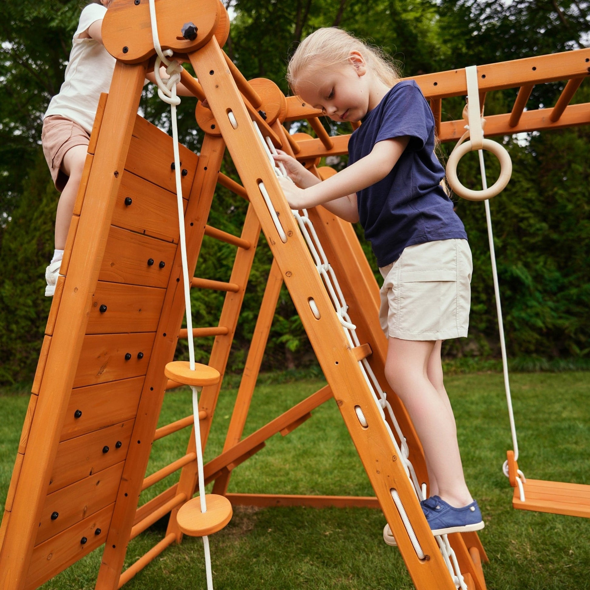 Chestnut - 8 - in - 1 Jungle Gym for Toddlers - Grit Grind Strength