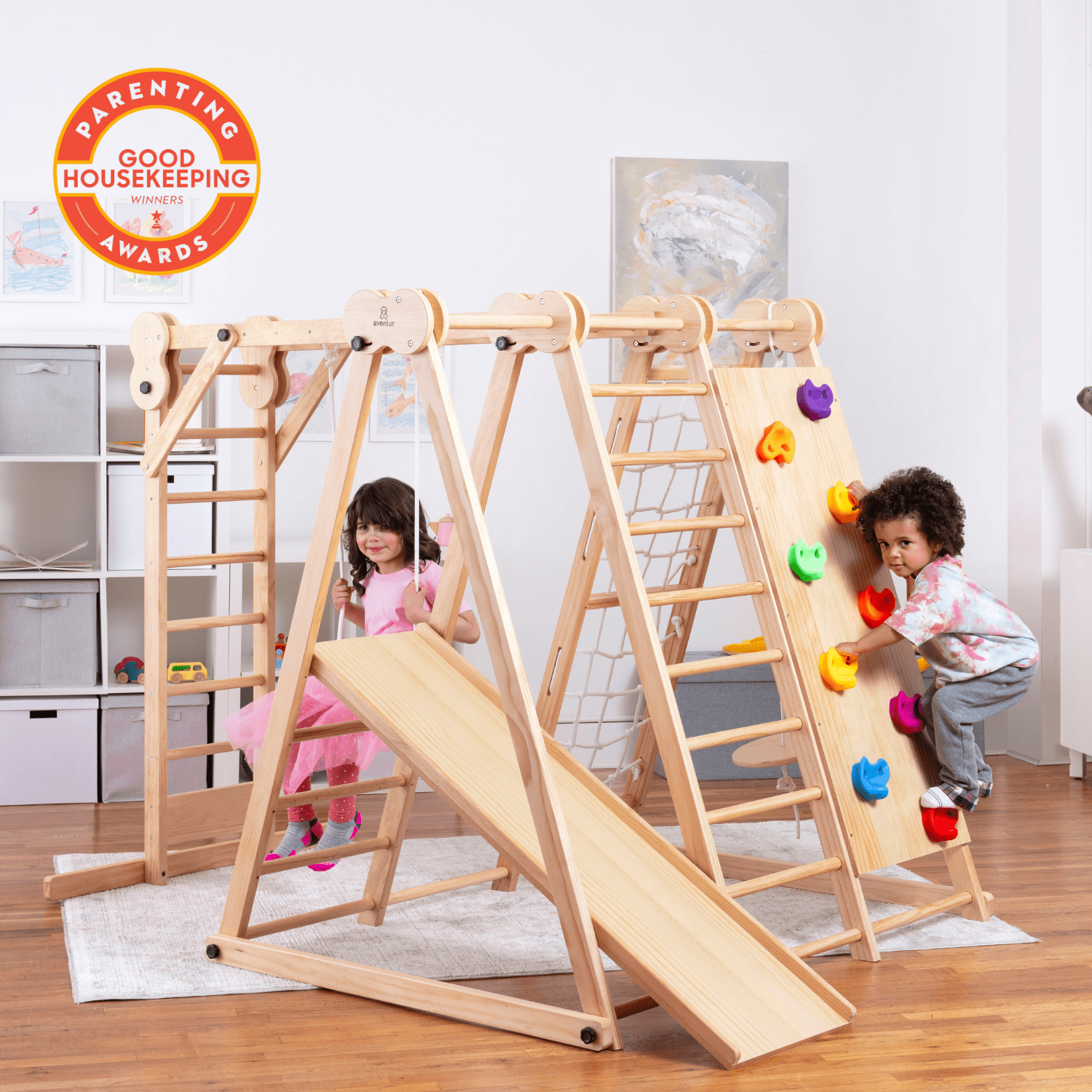 Chestnut - 8 - in - 1 Jungle Gym for Toddlers - Grit Grind Strength