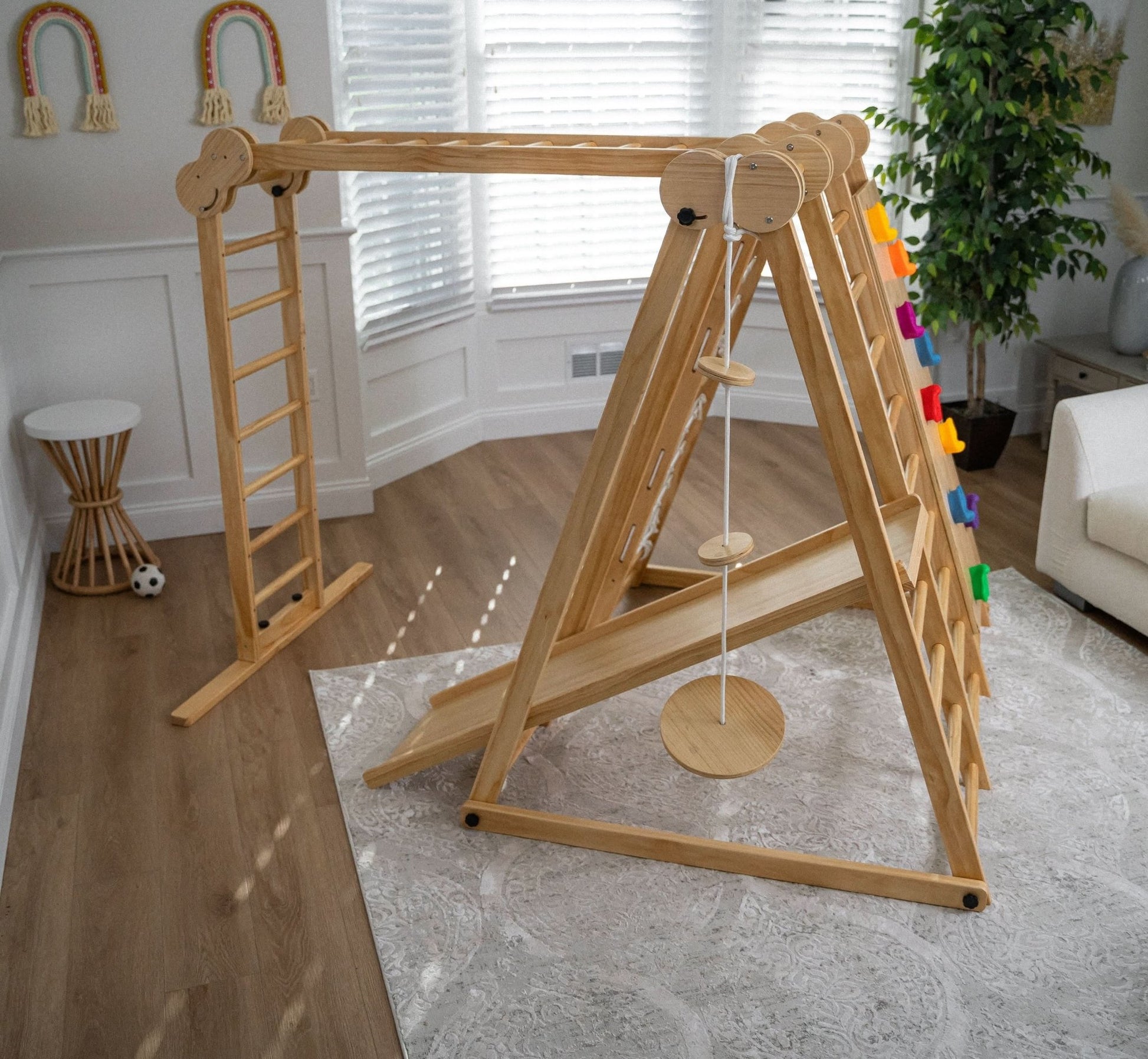 Chestnut - 8 - in - 1 Jungle Gym for Toddlers - Grit Grind Strength
