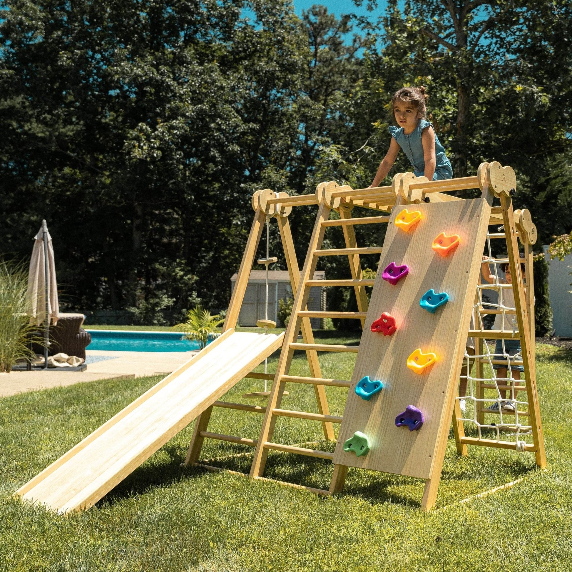 Chestnut - 8 - in - 1 Jungle Gym for Toddlers - Grit Grind Strength