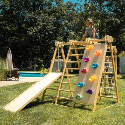 Chestnut - 8 - in - 1 Jungle Gym for Toddlers - Grit Grind Strength