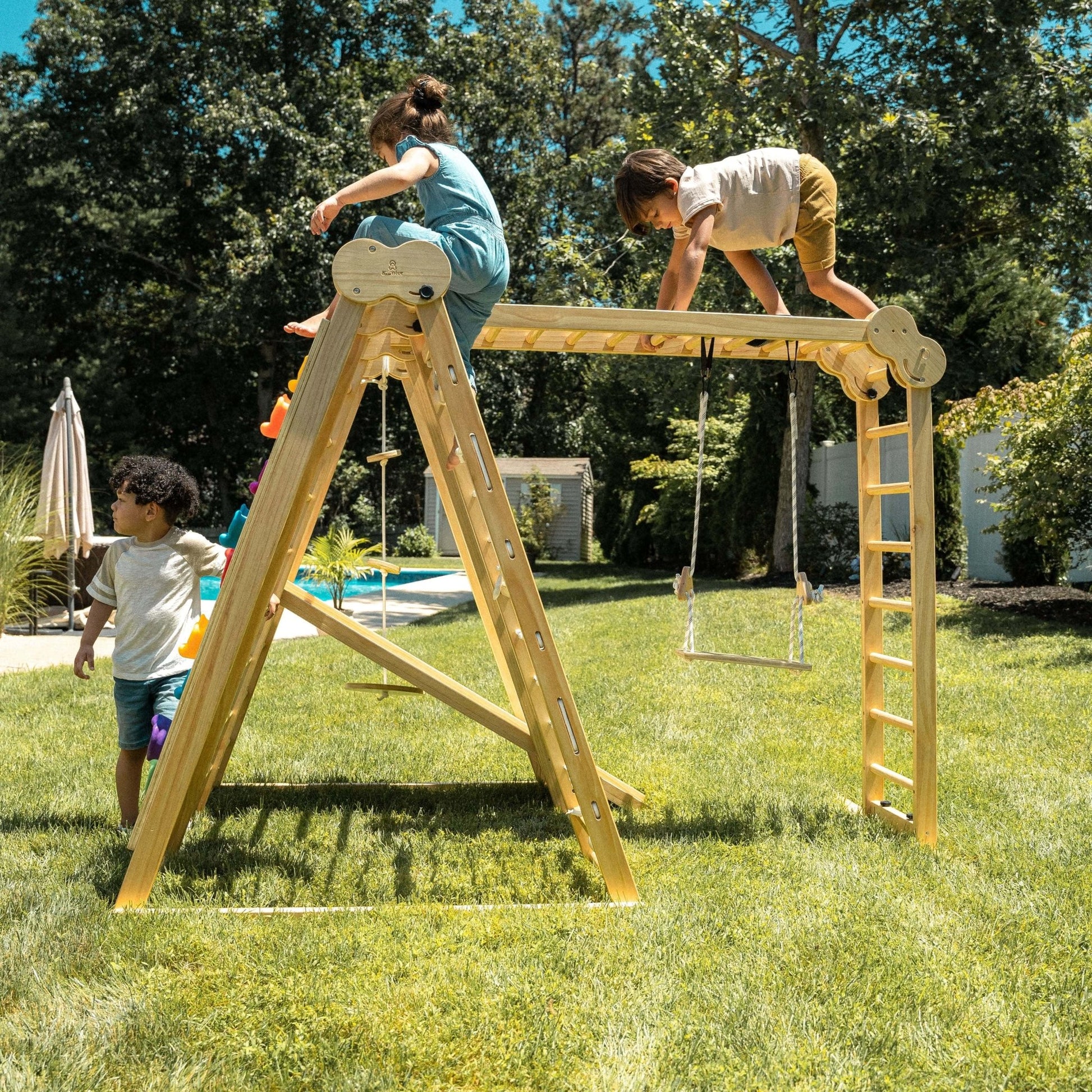 Chestnut - 8 - in - 1 Jungle Gym for Toddlers - Grit Grind Strength
