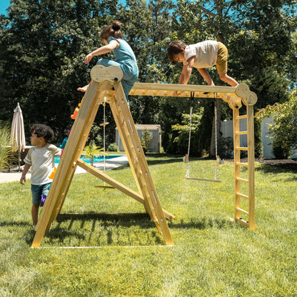 Chestnut - 8 - in - 1 Jungle Gym for Toddlers - Grit Grind Strength