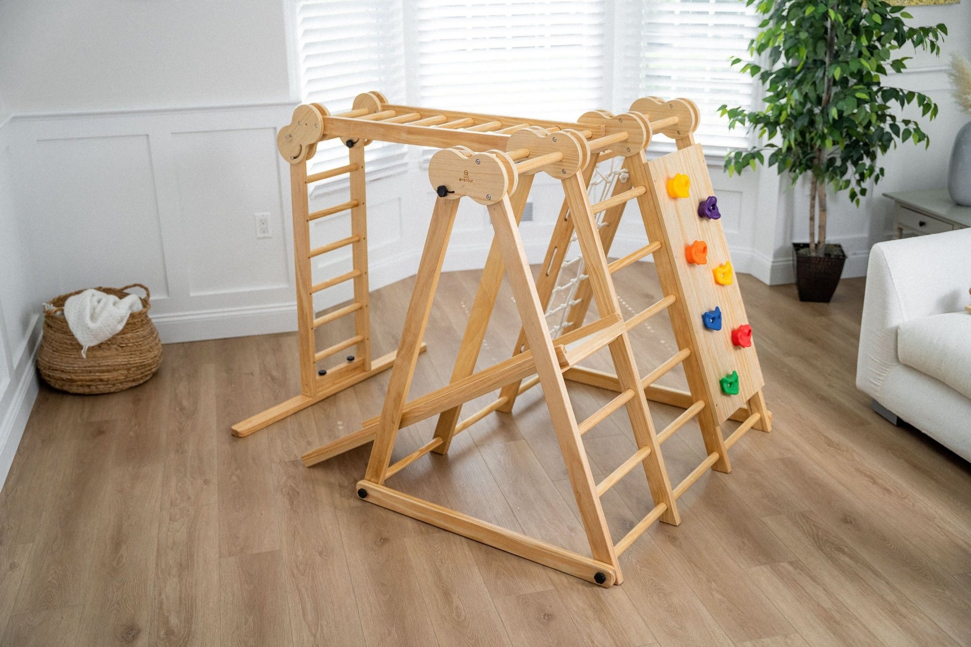 Chestnut - 8 - in - 1 Jungle Gym for Toddlers - Grit Grind Strength