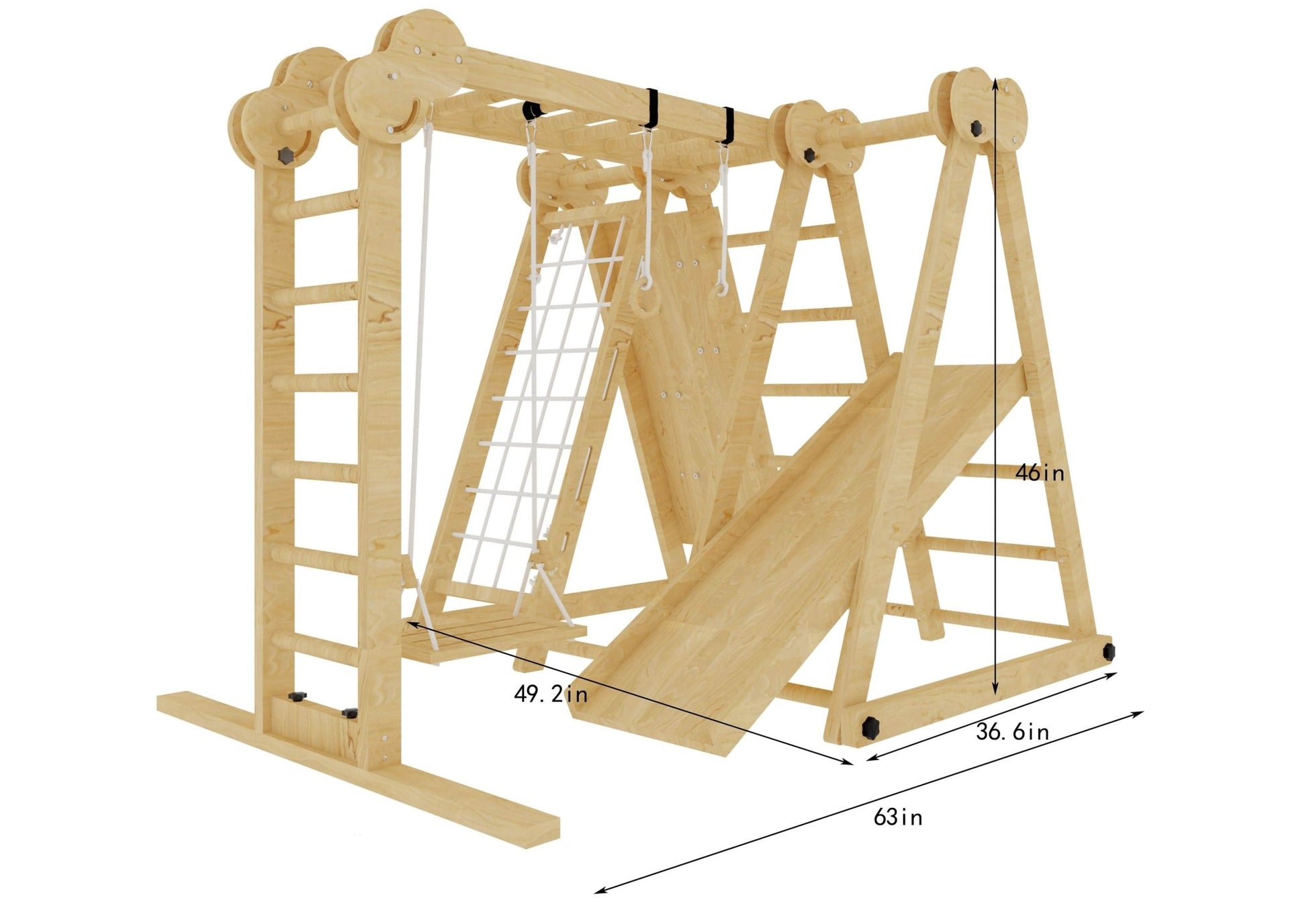 Chestnut - 8 - in - 1 Jungle Gym for Toddlers - Grit Grind Strength