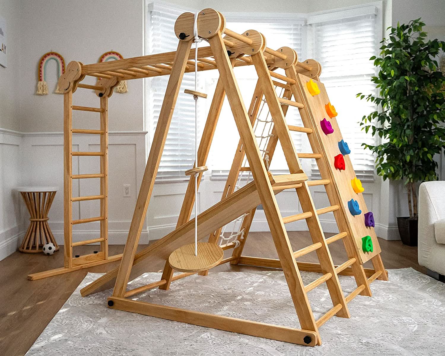 Chestnut - 8 - in - 1 Jungle Gym for Toddlers - Grit Grind Strength