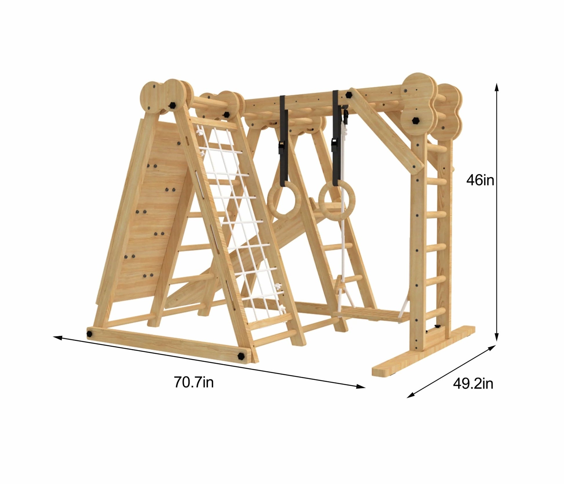 Chestnut - 8 - in - 1 Jungle Gym for Toddlers - Grit Grind Strength