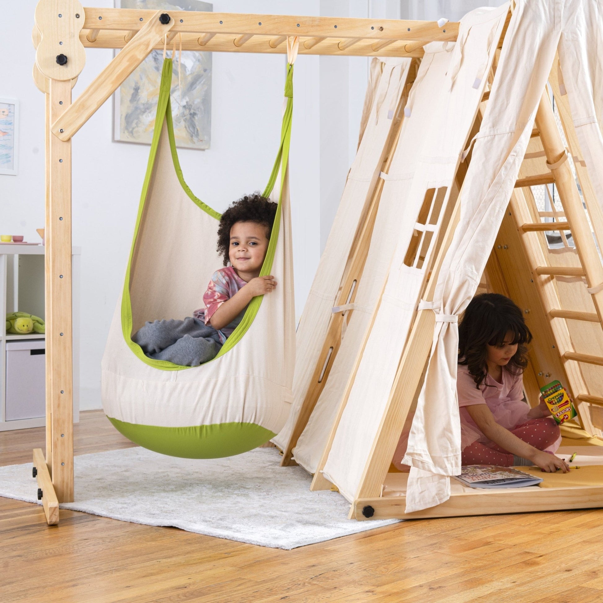 Chestnut - 8 - in - 1 Jungle Gym for Toddlers - Grit Grind Strength