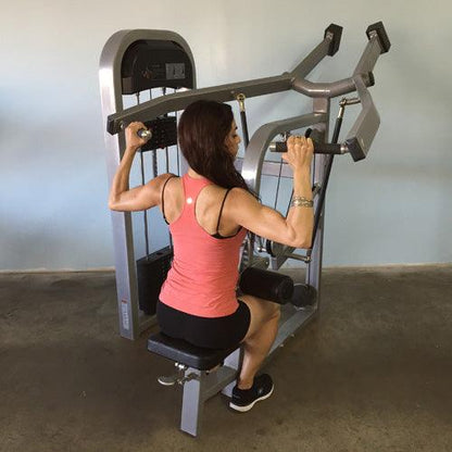 Classic Lat Pulldown - Muscle D Fitness - Adjustable Seated - Pin Selectorized - Grit Grind Strength