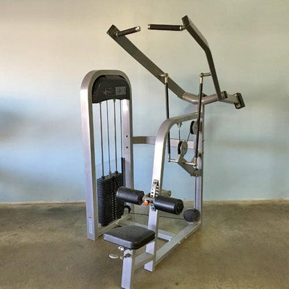 Classic Lat Pulldown - Muscle D Fitness - Adjustable Seated - Pin Selectorized - Grit Grind Strength