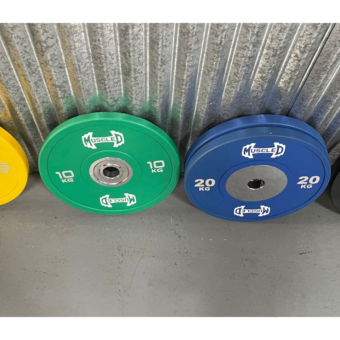 Color Urethane Bumper Plates - Smooth Hub - Made for Heavy Use - Grit Grind Strength