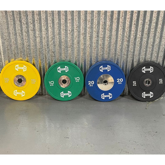 Color Urethane Bumper Plates - Smooth Hub - Made for Heavy Use - Grit Grind Strength