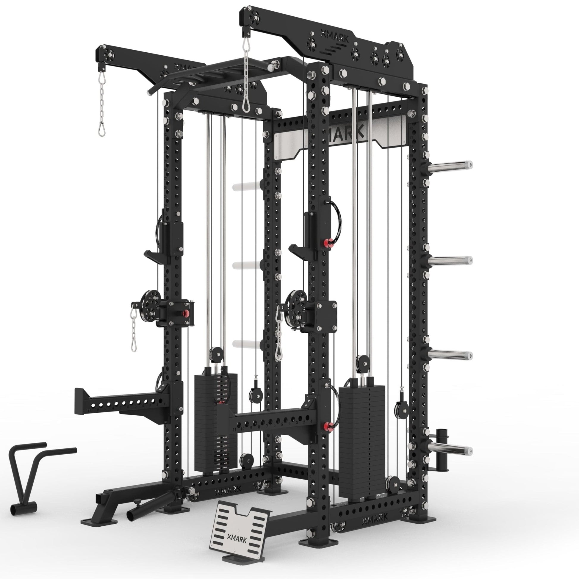 Commercial Half Rack Functional Trainer, Dual 220 - Pound Stacks - Grit Grind Strength