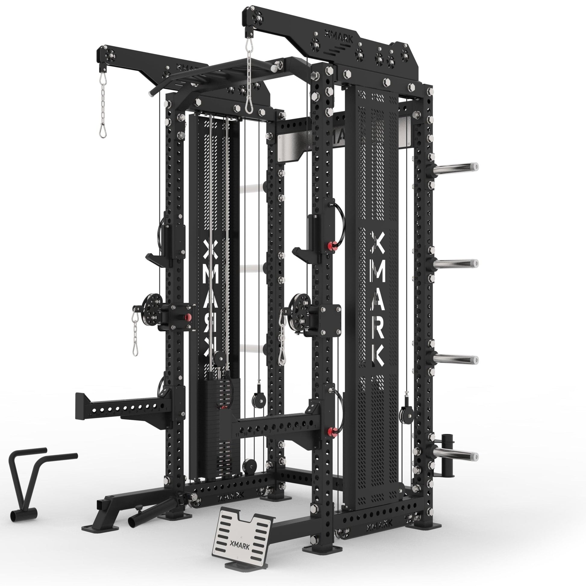 Commercial Half Rack Functional Trainer, Dual 220 - Pound Stacks - Grit Grind Strength