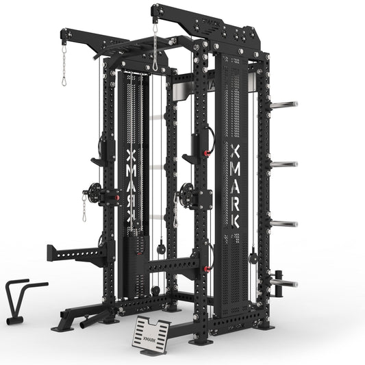 Commercial Half Rack Functional Trainer, Dual 220 - Pound Stacks - Grit Grind Strength