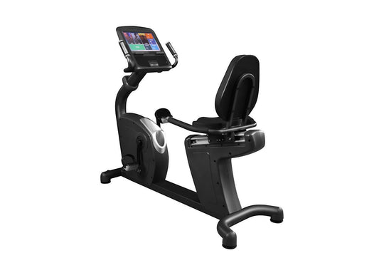 Commercial Recumbent Bike - Touch Screen - Muscle D Fitness - Adjustable Seated Cardio - Grit Grind Strength